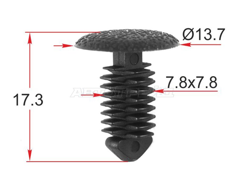 Клипса обшивки кузова GM /OPEL (1 шт.) (SAT: ST-M12520)