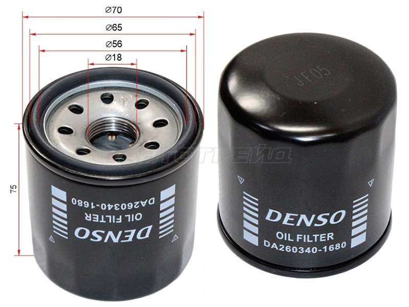 Фильтр масляный NISSAN QG#, MR20DE, QR20,25, SR20,VQ 20,25, HR# (DENSO: DA260340-1680)