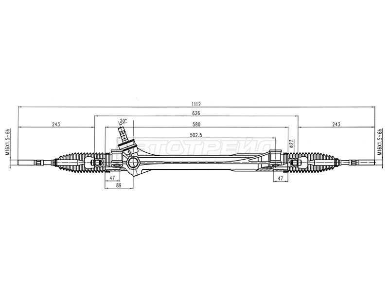 Рейка рулевая Toyota RAV4 ACA3# /ASA3# /GSA3# LHD (SAT: ST-45510-42080)