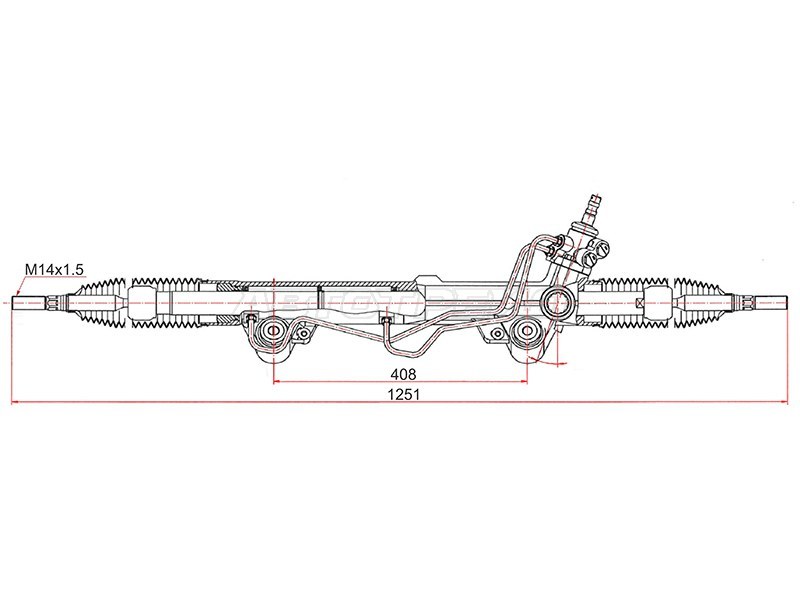 Рейка рулевая TOYOTA TUNDRA 06- (SAT: ST-44250-0C070)