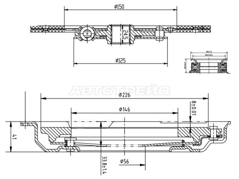 Комплект сцепления SUBARU FORESTER /IMPREZA EJ254 /EJ20# /EJ18S (SAT: ST-WSB002)