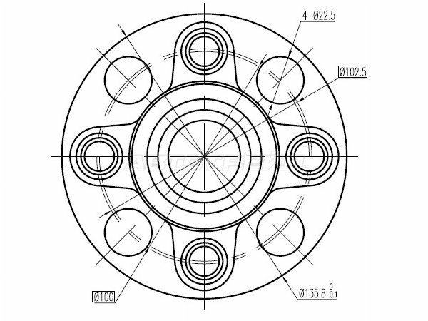 Ступичный узел задн. HONDA ORTHIA EL1 /2  /PARTNER EY6 /7 /9 (без ABS) (SAT: ST-42200-S05-008)