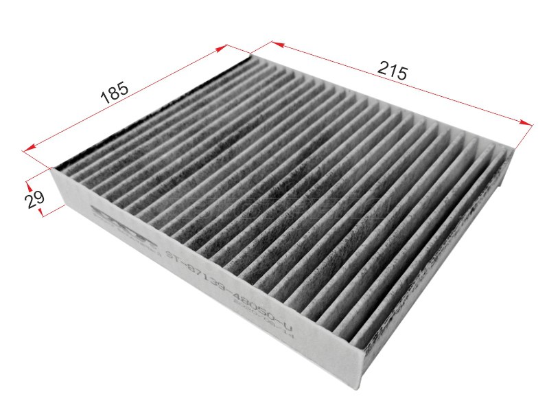 Фильтр салона TOYOTA PRIUS ZVW 5# 1,8 15- /C-HR ZYX1# 16- /LEXUS RX200t /350 /450h 15- угольный (SAT: ST-87139-48050-U)