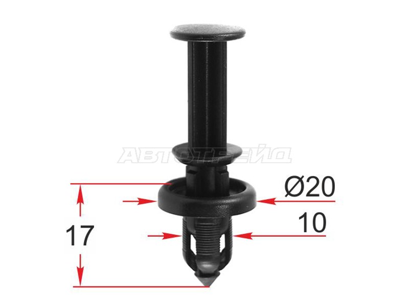 Клипса крепежная HONDA (1 шт.) (SAT: ST-M12435)