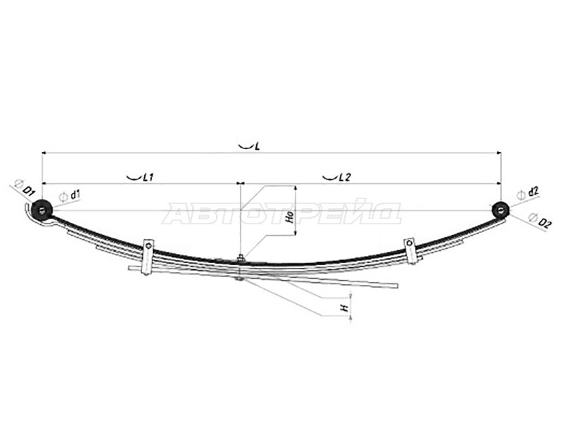 Лист рессоры коренной MMC L200  / TRITON 2005- (ЧМЗ: 700605MSH-2912101-01-10)