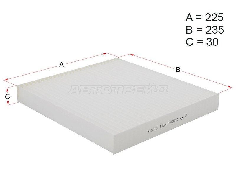 Фильтр салона HONDA CR-V 07- /ACCORD 02- /CIVIC 06- (HOSU: HSCF0010)