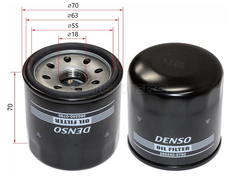 Фильтр масляный NISSAN QG#, MR20DE, QR20,25, SR20,VQ 20,25, HR# (DENSO: 260340-0790)