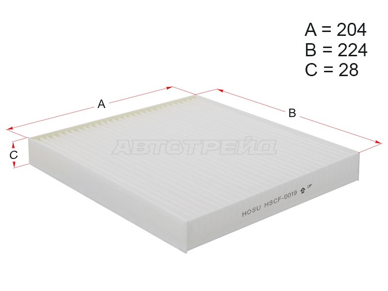 Фильтр салона HYUNDAI SOLARIS 17- /TUCSON /CRETA /KIA SPORTAGE 15- (HOSU: HSCF0019)