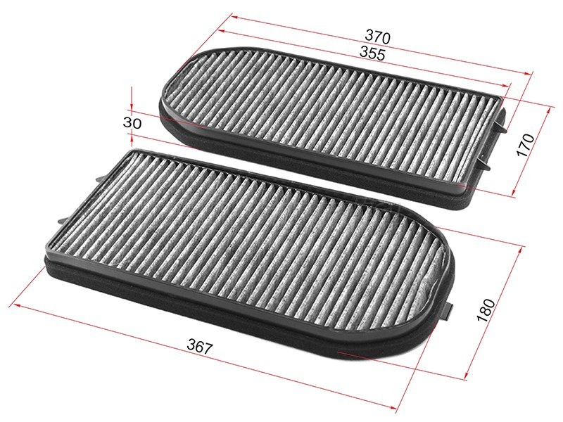 Фильтр салона BMW 7 E38 94-01 угольный комплект (SAT: ST-64319070072)