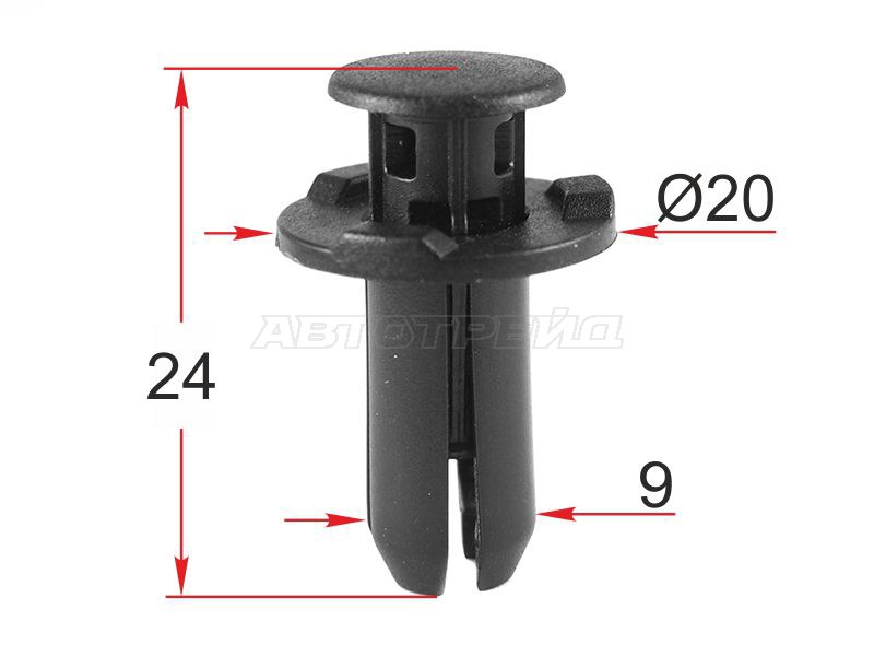 Клипса крепежная HONDA (1 шт.) (SAT: ST-M12514)