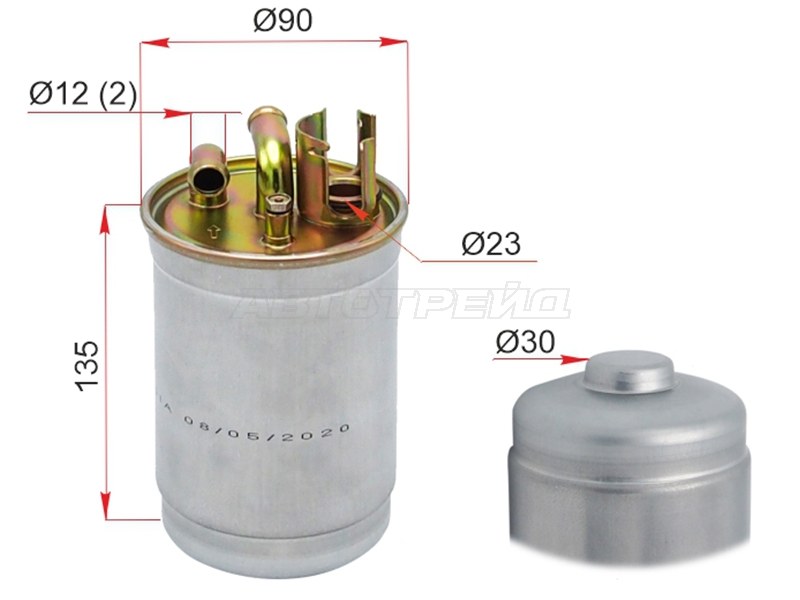 Фильтр топливный AUDI A6 /C5 2.5 TDI 97-05 /VW PASSAT B5 2.5 TDI 96-05 (SAT: ST-057127401A)