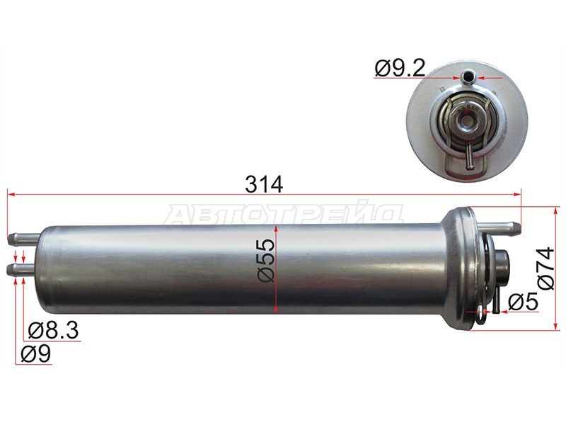 Фильтр топливный BMW 5-SERIES E39 96-04 /7-SERIES E38 96-01 /X5 00-06 (SAT: ST-13321709535)