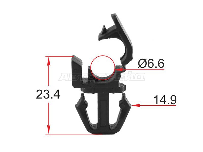 Клипса крепления трубок эл. проводки FORD (1 шт.) (SAT: ST-M12525)