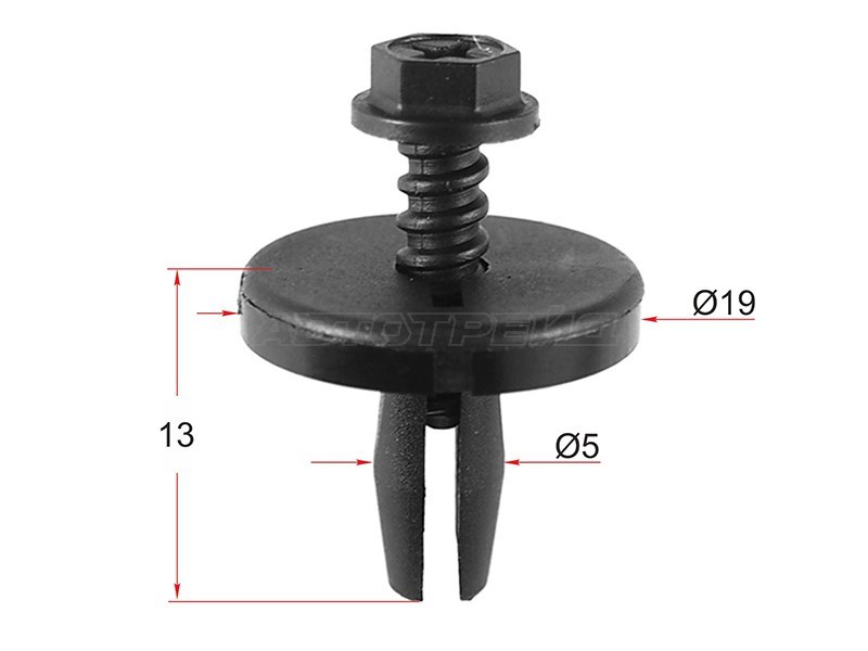 Клипса обшивки капота FORD (1 шт.) (SAT: ST-M10798)