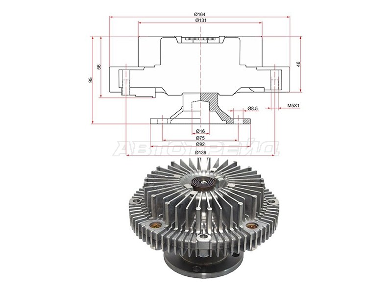 Вискомуфта TOYOTA MARKII /CROWN /PROGRES 2JZ-GE 92- (NPW: T-118F)