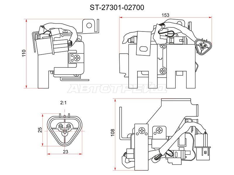 Катушка зажигания HYUNDAI I10 /KIA PICANTO 04-11 (SAT: ST-27301-02700)