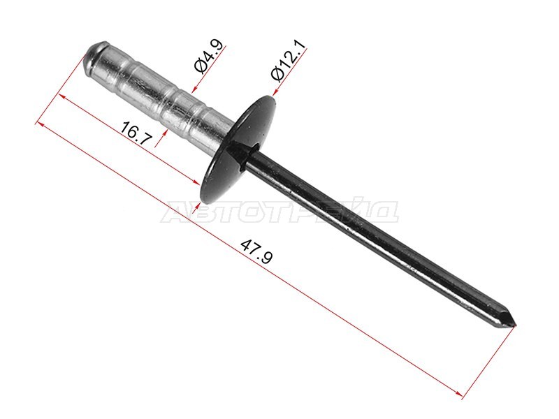 Клипса заклепка TOYOTA /LEXUS (1 шт.) (SAT: ST-M10427)