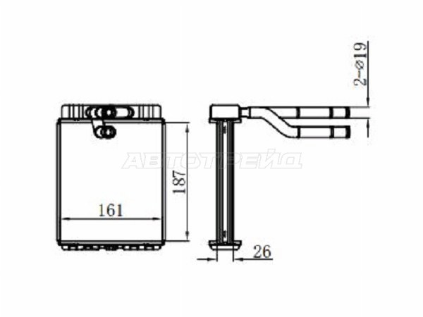 Радиатор отопителя салона HYUNDAI HD-65 /72 /78 /COUNTY (SAT: ST-HY72-395-0)