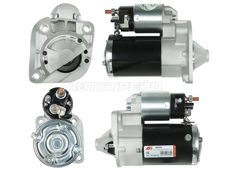 Стартер Renault Logan 04-16  / Sandero 09-14  / Dacia Duster 10-17  / Logan 04-19  / Logan Mcv 08-12  / Sandero 08-19  / Renault Kangoo 08-16 (0,8 kW / Z=8) (AS-PL: S5053)