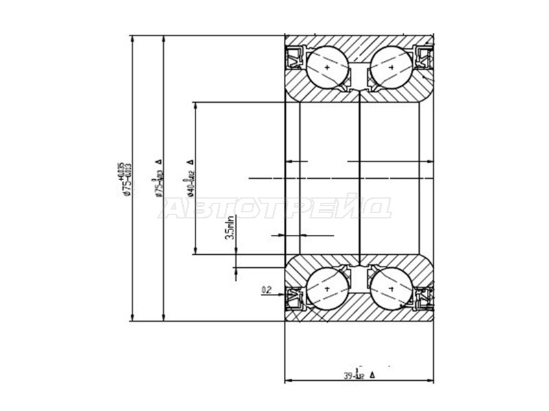 Подшипник передней ступицы TOYOTA VITZ /BELTA /RACTIS 05- (с ABS) (NSK: 40BWD17)