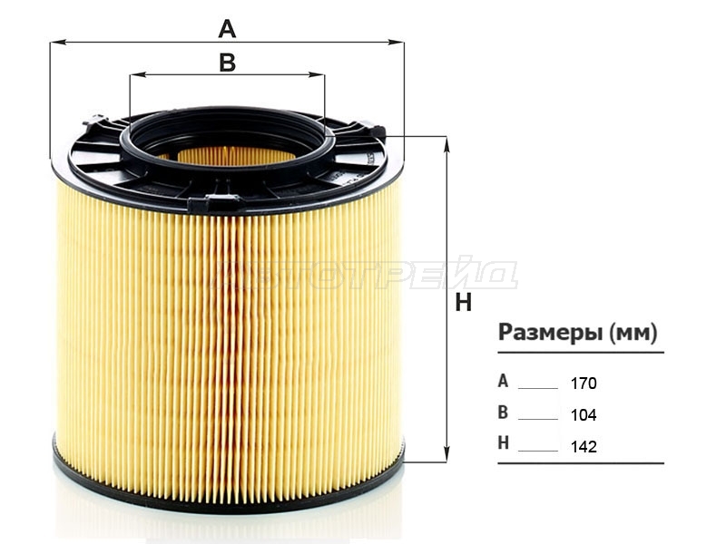 Фильтр воздушный AUDI Q5 2.0 16- /A4 /S4 1.4 /2.0 15- /A5 /S5 2.0 16- (MANN: C17013)