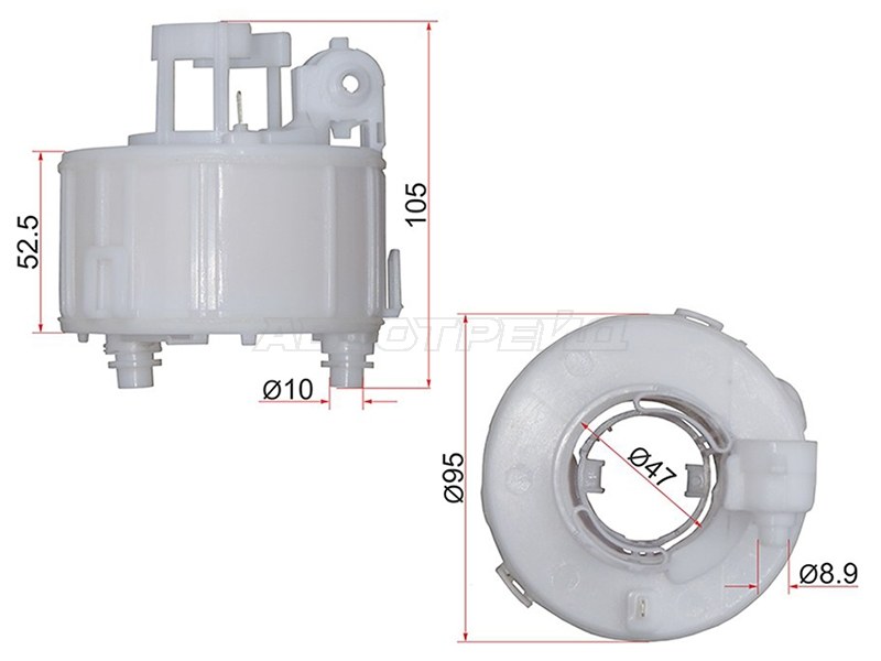 Фильтр топливный погружной HYUNDAI SOLARIS 10- /IX35 10- /KIA RIO 10- /SORENTO 09- (SAT: ST-31112-1R000)