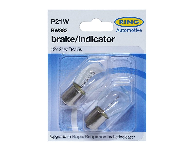 Лампа дополнительного освещения P21W  12V 21W Блистер 2 шт. (RING: RW382)