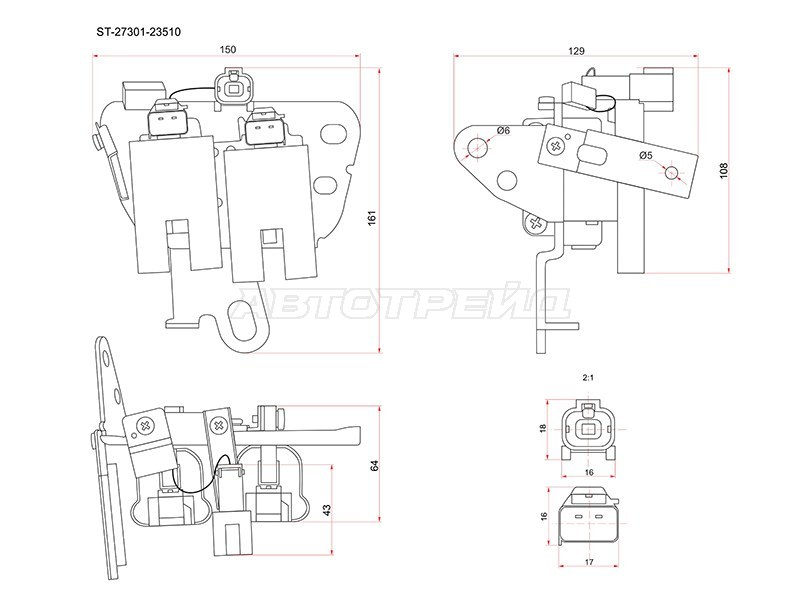 Катушка зажигания HYUNDAI ELANTRA /I30 08-12 (SAT: ST-27301-23510)