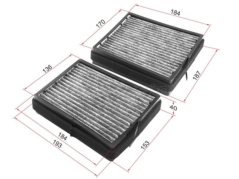 Фильтр салона MERCEDES W203 /C203 /S203 00-07 комплект (SAT: ST-A2038302118)