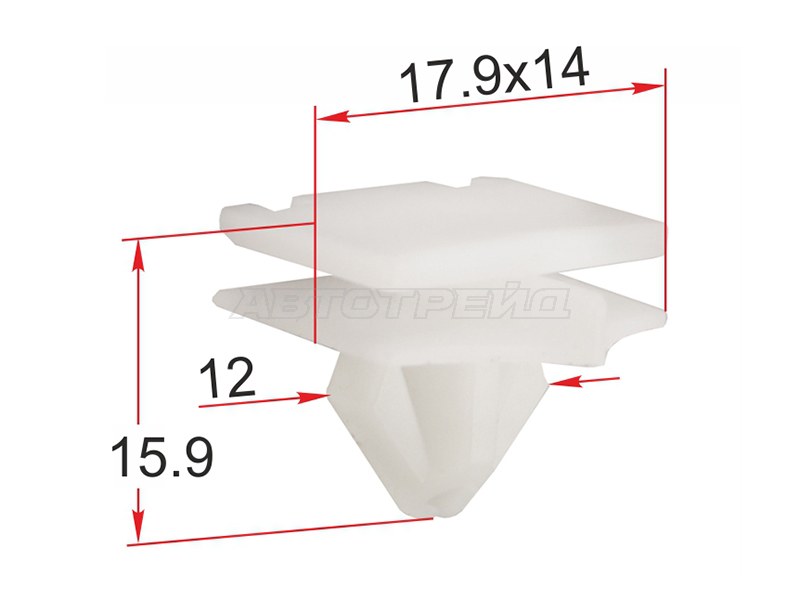 Клипса молдинга кузова GM (1 шт.) (SAT: ST-M12297)