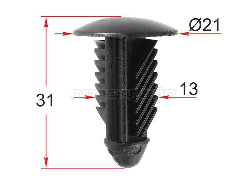 Клипса обшивки кузова GM (1 шт.) (SAT: ST-M12484)