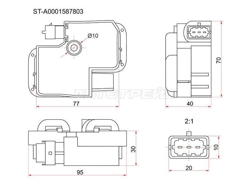 Катушка зажигания MERCEDES B W245 /C W203 /E W211 /ML W163 /E S211 (SAT: ST-A0001587803)