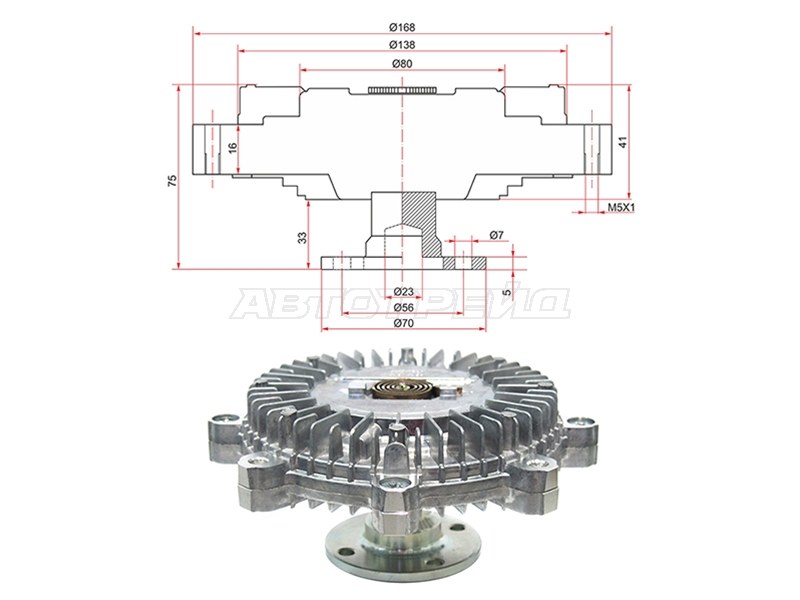 Вискомуфта MMC PAJERO V43 /23 /MONTERO 6G72 (NPW: M-37F)