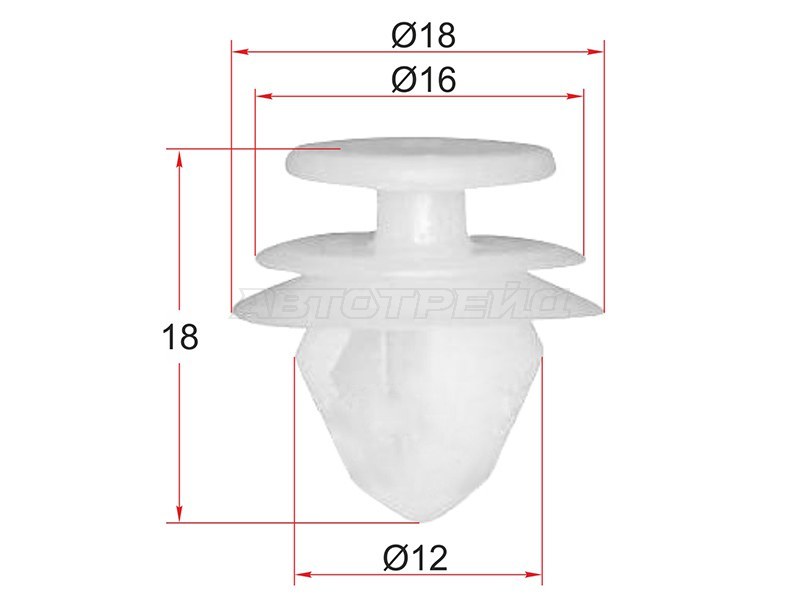 Клипса крепежная PEUGEOT /CITROEN /RENAULT (1 шт.) (SAT: ST-KE-125)