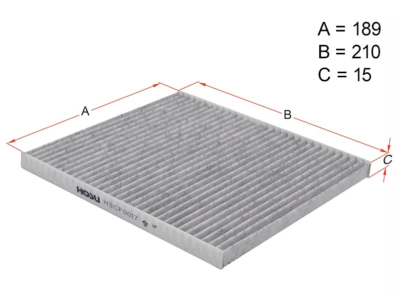 Фильтр салона HYUNDAI SOLARIS /KIA RIO 10- RUS угольный (HOSU: HSCF0017)