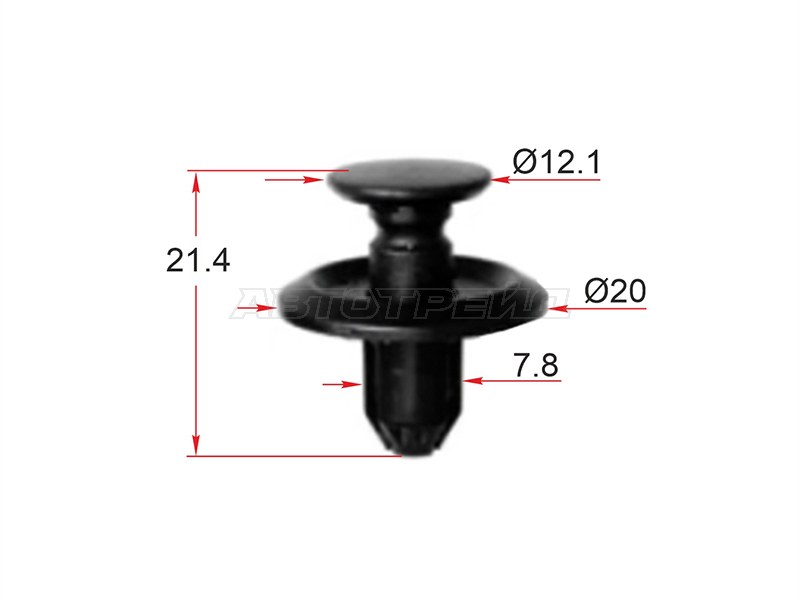 Клипса MITSUBISHI /CITROEN /FIAT /PEUGEOT (1 шт.) (SAT: ST-M12686)