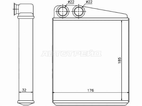 Радиатор отопителя салона AUDI A3 /S3 03- /TT 06- /SEAT ALTEA /TOLEDO 04- LEON 05- /SKODA OCTAVIA (SAT: ST-AU07-395-0)