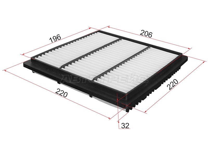 Фильтр воздушный MITSUBISHI PAJERO SPORT 6G72 97-09 (SAT: ST-MR571471)