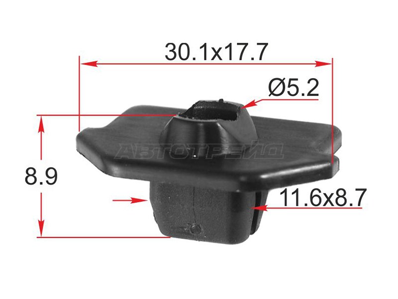 Клипса крепления бампера TOYOTA /LEXUS (1 шт.) (SAT: ST-M12351)