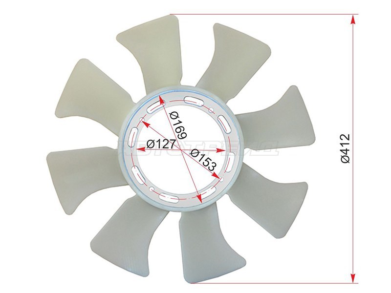 Крыльчатка вентилятора MAZDA TITAN 88-01 TF\TM (SAT: ST-TF04-15-141)
