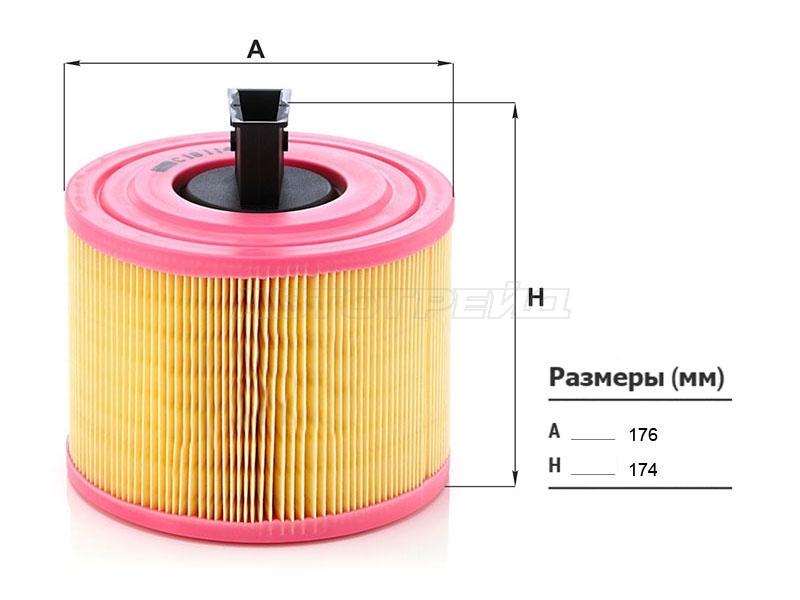 Фильтр воздушный BMW 3-SERIES E90 /91 /92 /93 05-13 /1-SERIES E81 /82 /87 /88 07-11 /X1 E84 09-15 (MANN: C18114)