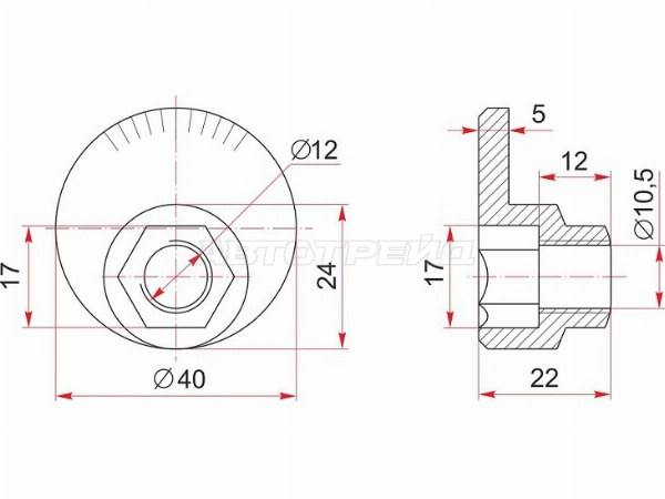 Гайка эксцентрика нижнего рычага TOYOTA CALDINA /CAMRY /GRACIA /VISTA /CARINA /CORONA /HARRIER /KLUGER /MARK (SAT: ST-48452-32030)