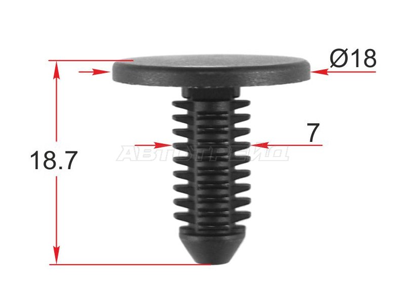 Клипса обшивки кузова PEUGEOT /CITROEN (1 шт.) (SAT: ST-M12451)