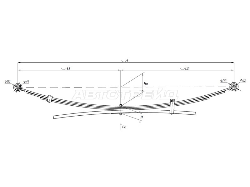 Лист рессоры коренной NISSAN NAVARA 05- (ЧМЗ: 600804NS-2912101-10)