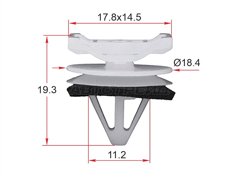 Клипса накладки кузова MAZDA (1 шт.) (SAT: ST-KJ-2511)