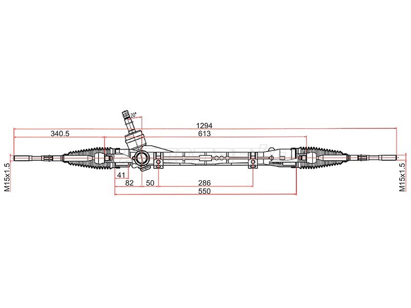 Рейка рулевая MITSUBISHI ASX 10- /OUTLANDER 12- LHD (SAT: ST-4410A453)