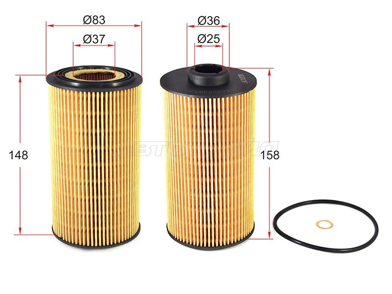 Фильтр масляный (картридж) BMW 5 E34 /E39 /7 E38 /X5 E53 M60 /M62 (SAT: ST-11422236320)