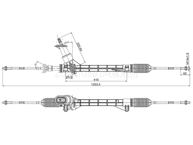 Рейка рулевая VW POLO 10- LHD (SAT: ST-6RU 423 057 K)