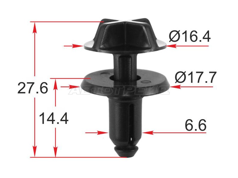 Клипса крепежная FORD (1 шт.) (SAT: ST-M12456)