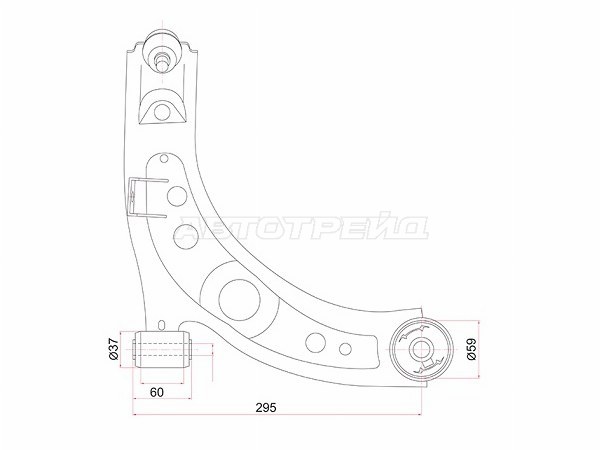 Рычаг нижний TOYOTA PASSO 04- RH (SAT: ST-48068-B1080)